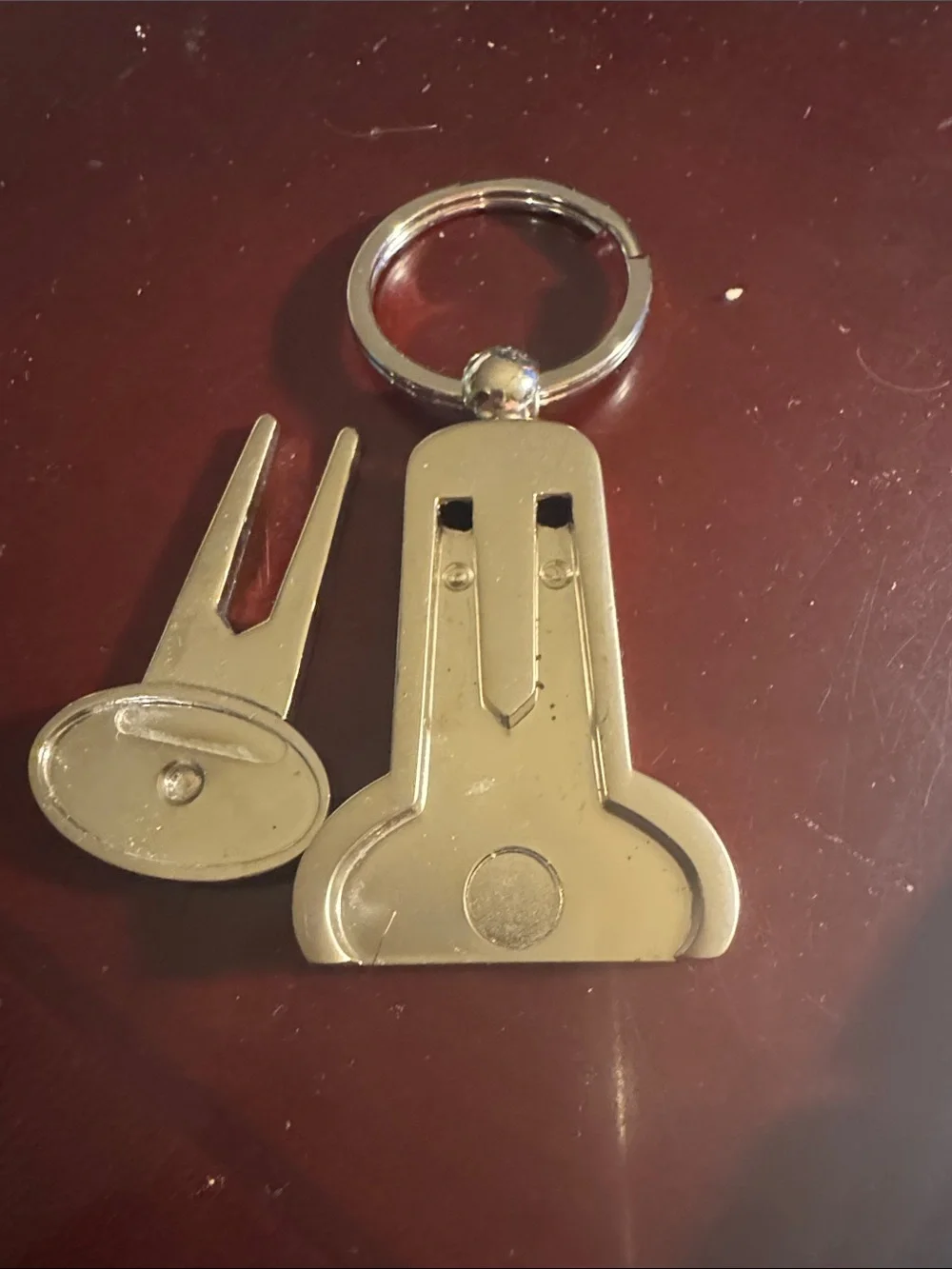 Golfers Silver Metal Keychain Accessory